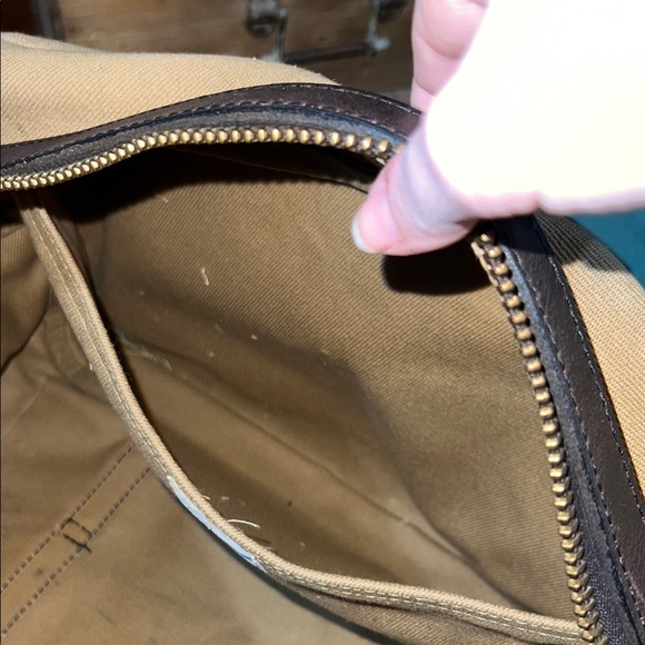 Filson Small Rugged Twill Duffel Bag in Camel Color - Picture 12 of 14